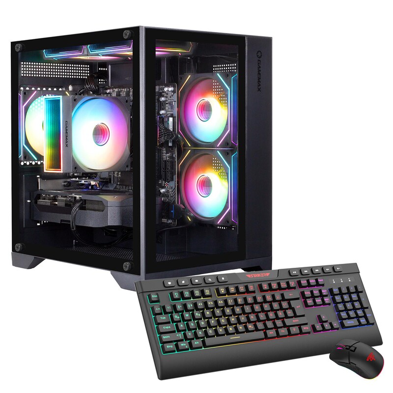 Hyrican GAMEMAX Infinity Mini BK 7993 R5 7500F 16GB DDR5 1TB SSD RX 9070 Win11