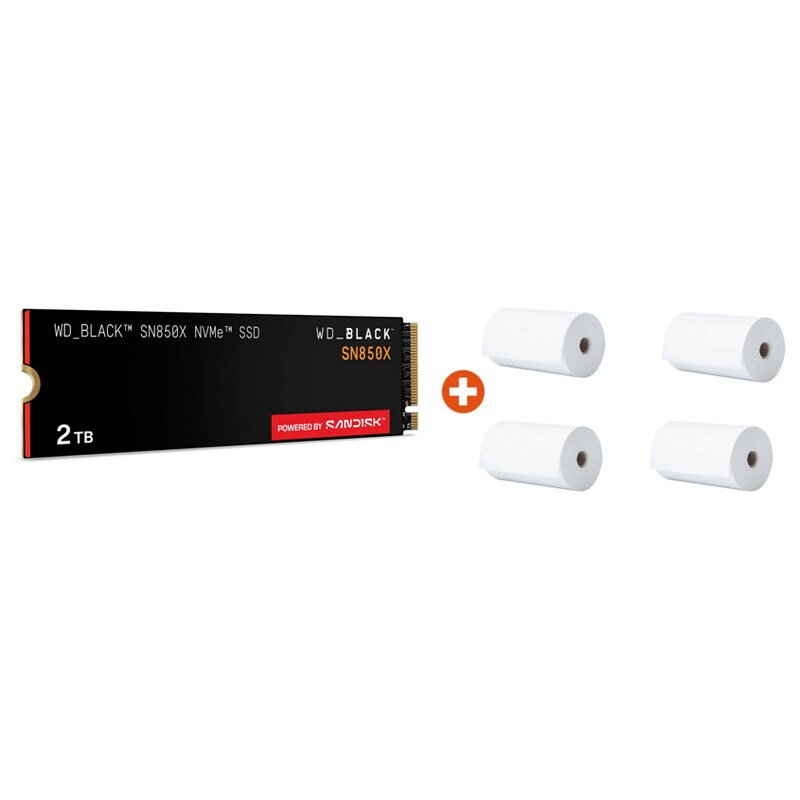 BROTHER  günstig Kaufen-WD_BLACK SN850X NVMe SSD 2 TB M.2 2280 PCIe 4.0 + 4x Brother BDL-7J000102-058 Endlospapier. WD_BLACK SN850X NVMe SSD 2 TB M.2 2280 PCIe 4.0 + 4x Brother BDL-7J000102-058 Endlospapier <![CDATA[• 2 TB - 2,38 mm Bauhöhe - Flash-Speicher-Bauart: 3D NAND • M.2