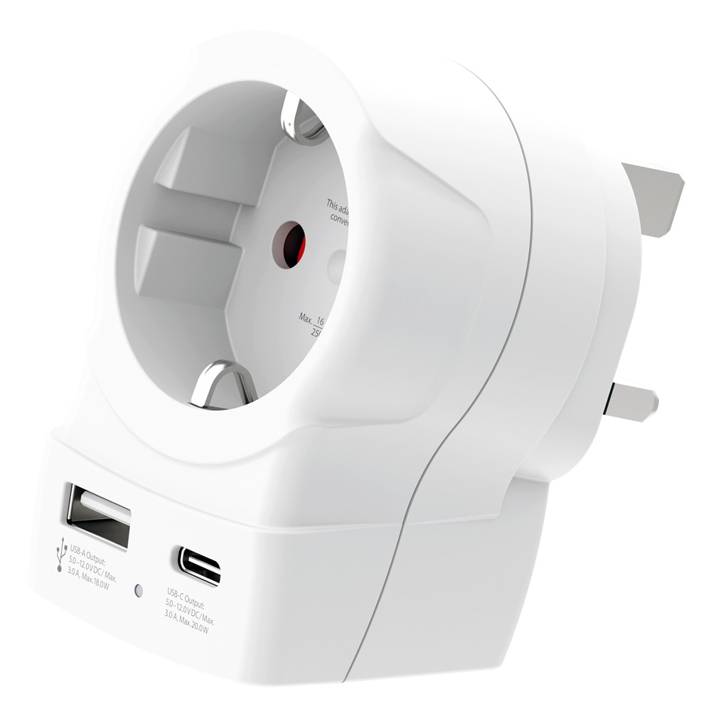Skross Reiseadapter Europa Nach Uk + Usb A + Cpd 20W 7640326820895 - Image 6