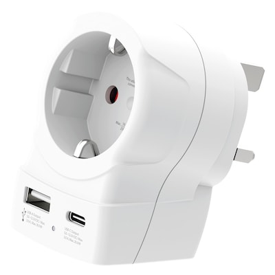 SKROSS Europa für UK USB AC20PD Reiseadapter mit USB 1.500283-E