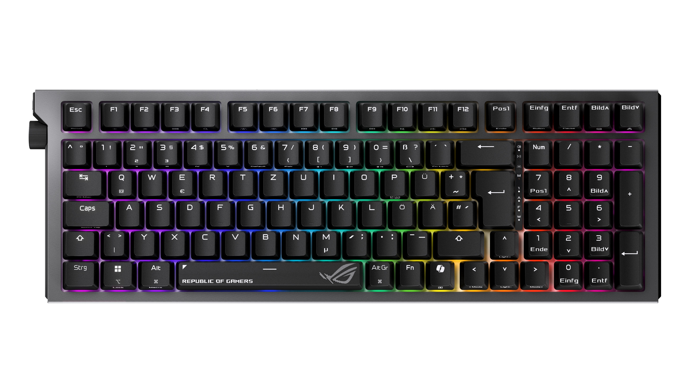ASUS ROG Strix Morph 96 WL Gaming Tastatur kabelgebunden / kabellos (Bluetooth / Funk), Mechanisch, Schwarz