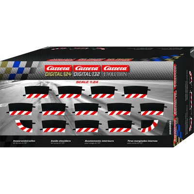 Image of Carrera Digital 124 Innenrandstreifen für Steilkurve 4/15° (12), Endstücke (2)