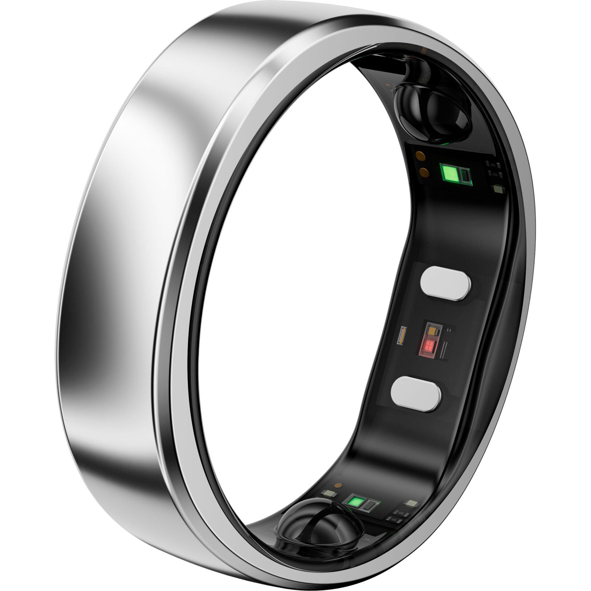 RingConn Smart Ring Gen2 Air für Frauen und Männer - Schlaf- und Fitness Tracking Wearable - Herzfrequenz - Galaxie-Silber Größe 8
