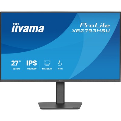iiyama ProLite XB2793HSU-B1 27 Zoll Full HD IPS Office Monitor 120 Hz 16:9 DP/HDMI/USB