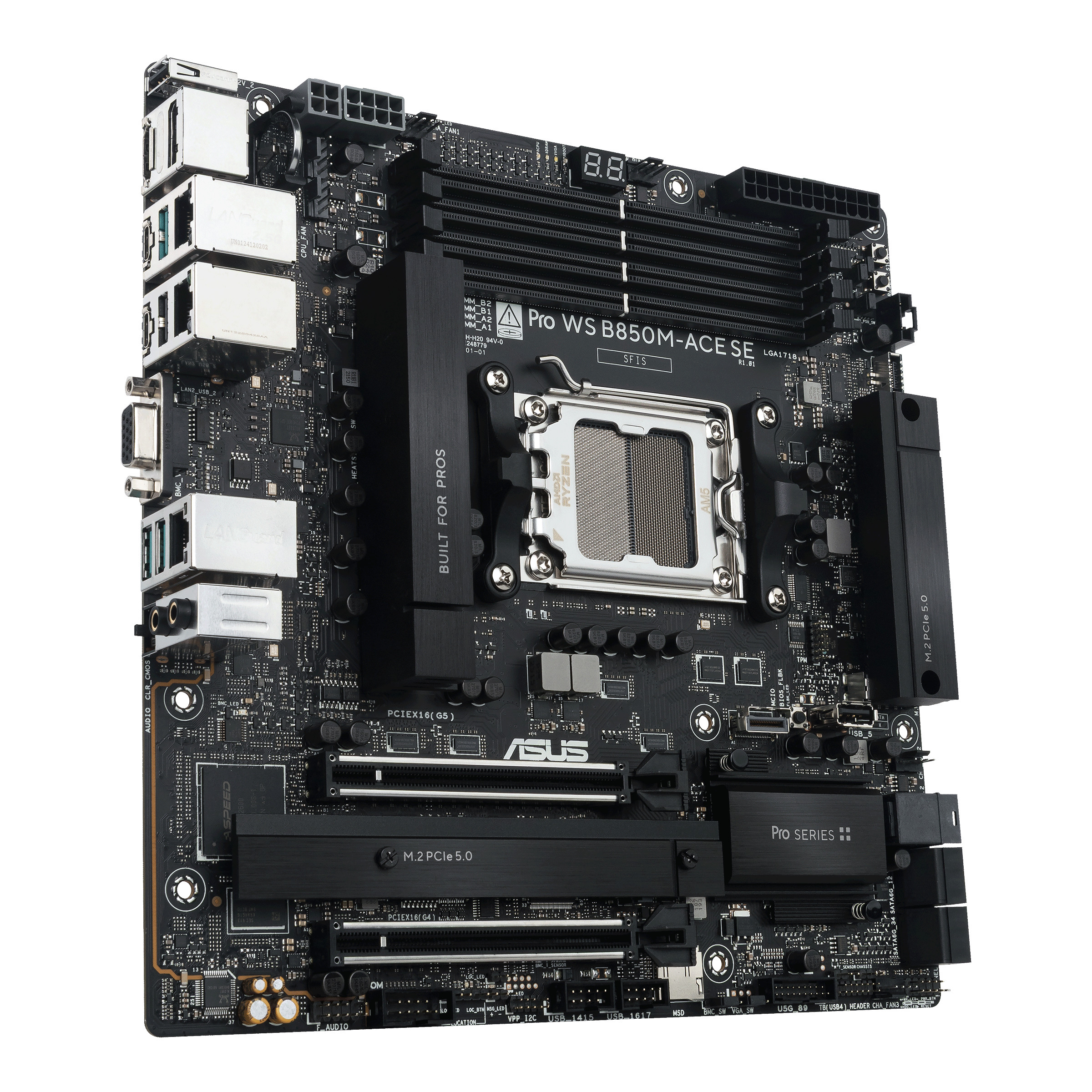 Asus Pro Ws B850m-Ace Se Matx Mainboard Am5 Vga/Hdmi/Dp Größe 5 - Bild 8