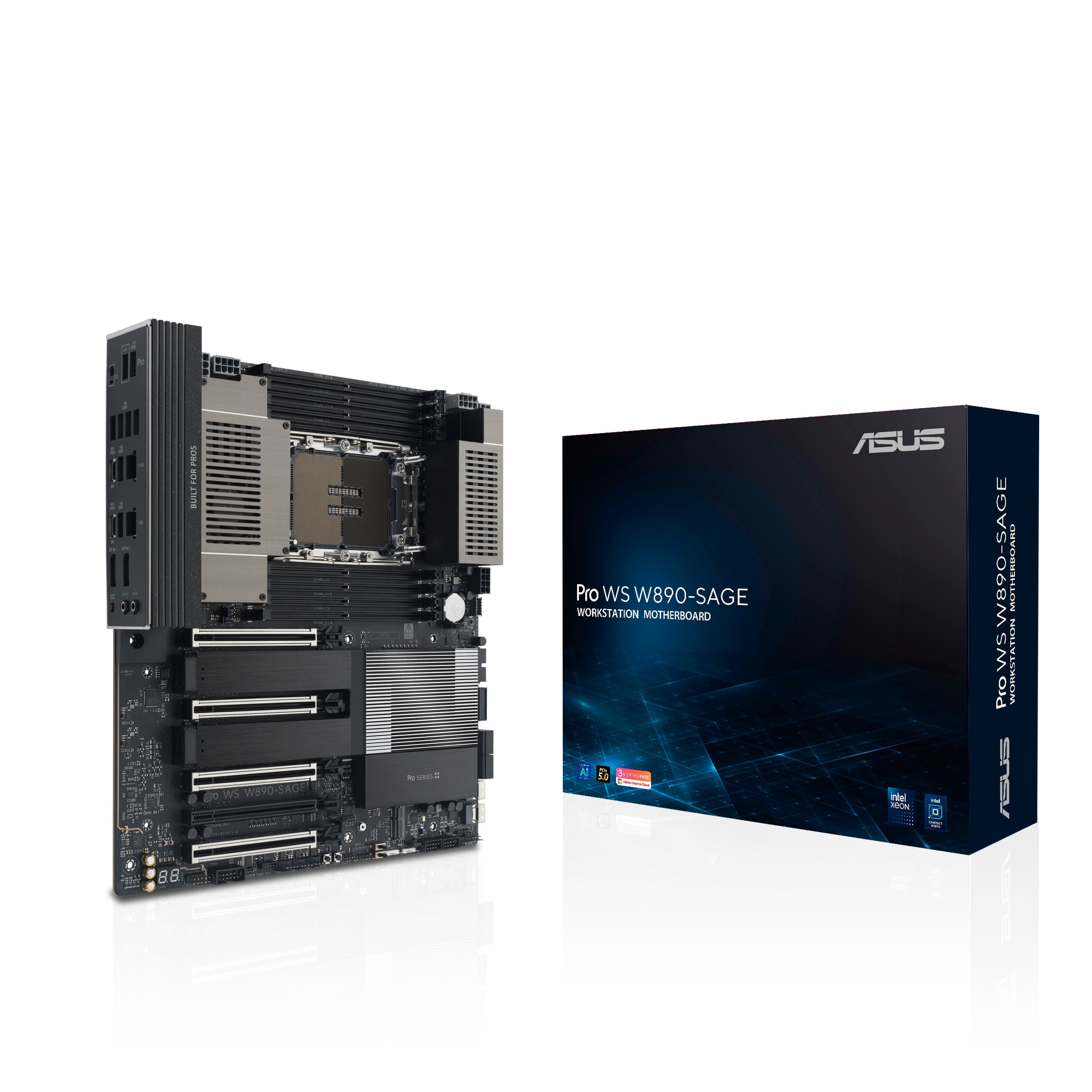 ASUS Pro WS W890-SAGE Mainboard - Intel W890 - Intel LGA4710-2 - DDR5 RAM - SSI Server - Bild 5