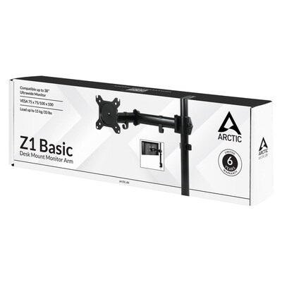 ARCTIC Z1 Basic Monitorarm Monitore bis zu 38 Zoll Tischbefestigung