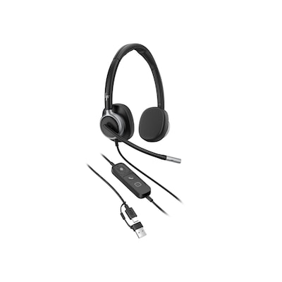 HP | Poly Mission 625 Stereo-Headset USB-C/A, kabelgebunden, KI-Geräuschunterdrückung, inkl. Etui, Bulk-Verpackung (Kommerzielles Produkt)