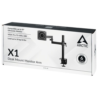 ARCTIC X1 Monitorarm Monitore bis zu 43 Zoll Tischbefestigung