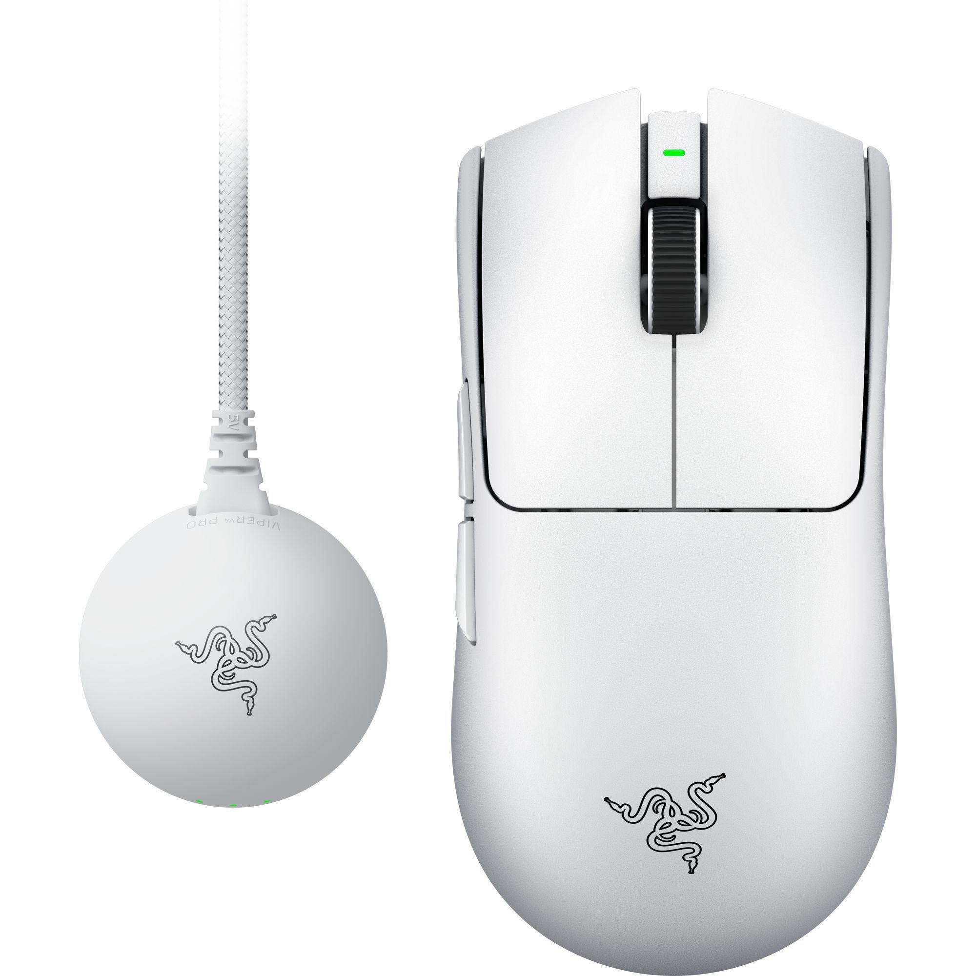 RAZER Viper V4 Pro Gaming-Maus Weiß kabelgebunden / kabellos (Funk / Bluetooth) für Rechtshänder