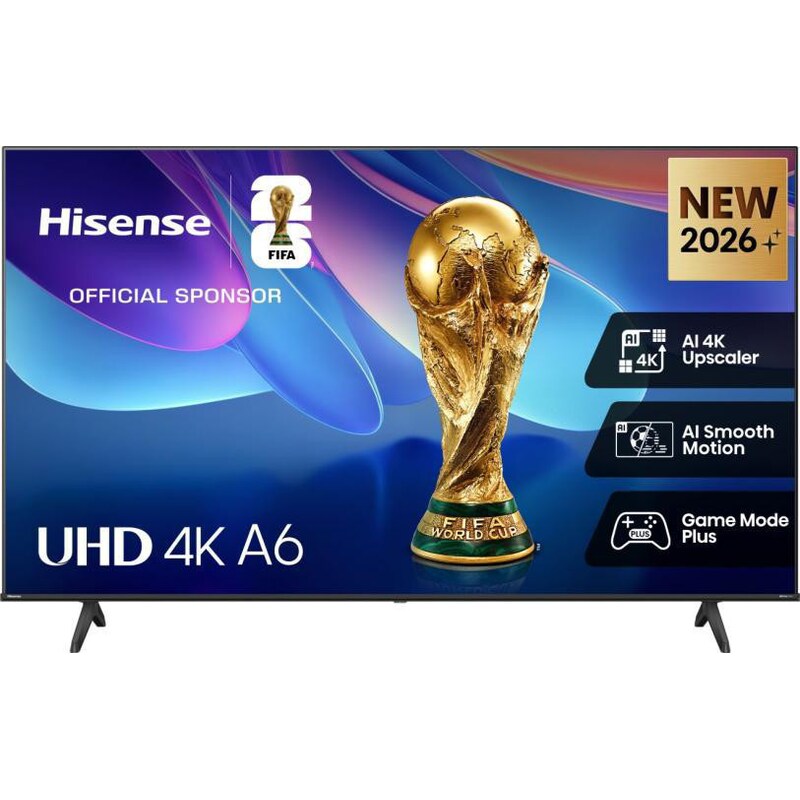 Hisense 146Cm 58" 4K Uhd Smart Tv Fernseher Schwarz 58A6s