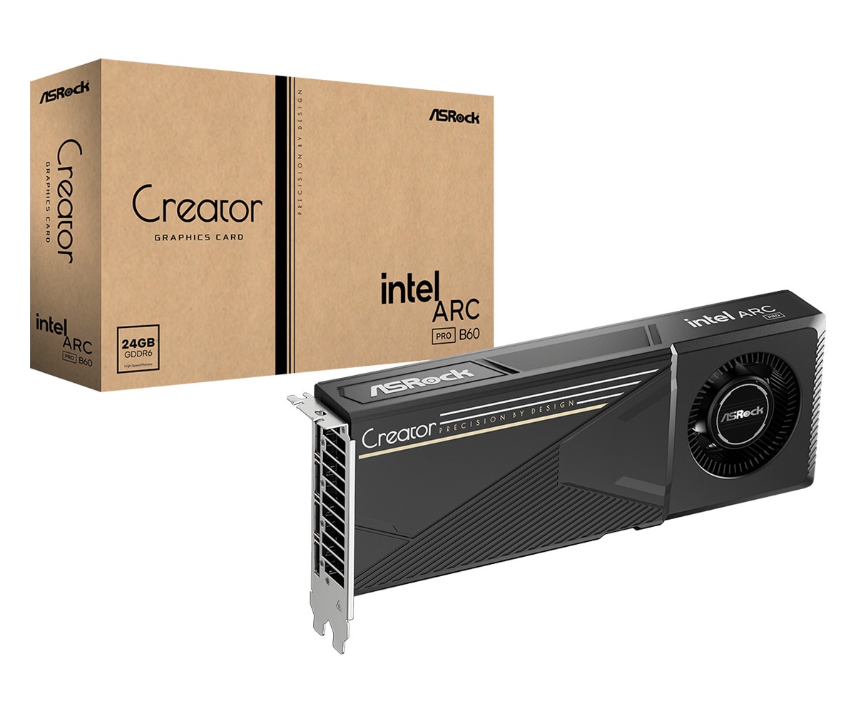 ASROCK Intel Arc Pro B60 Creator Grafikkarte 24GB GDDR6 DP