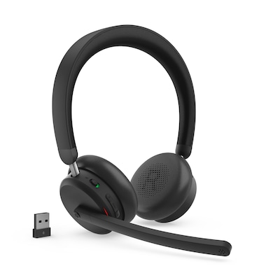 Lenovo Dual-Mode Bluetooth-Headset 6550 Schwarz, kabellos, USB-A Empfänger, ANC, Mircosoft Teams zertifiziert (kommerzielles Produkt)