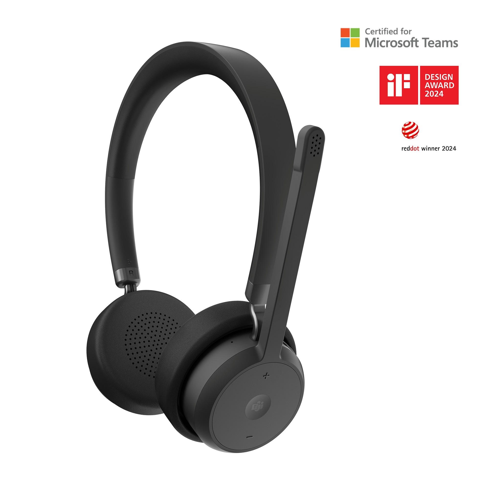 Lenovo Wireless VoIP Headset (Teams) (Kabellos, USB-A, Microsoft Teams), Office Headset, Schwarz - Bild 4