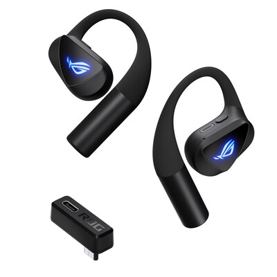 ASUS ROG Cetra Open Wireless Gaming Earbuds-Kopfhörer, kabellos, Bluetooth, 2.4 Ghz Empfänger, Geräuchunterdrücking