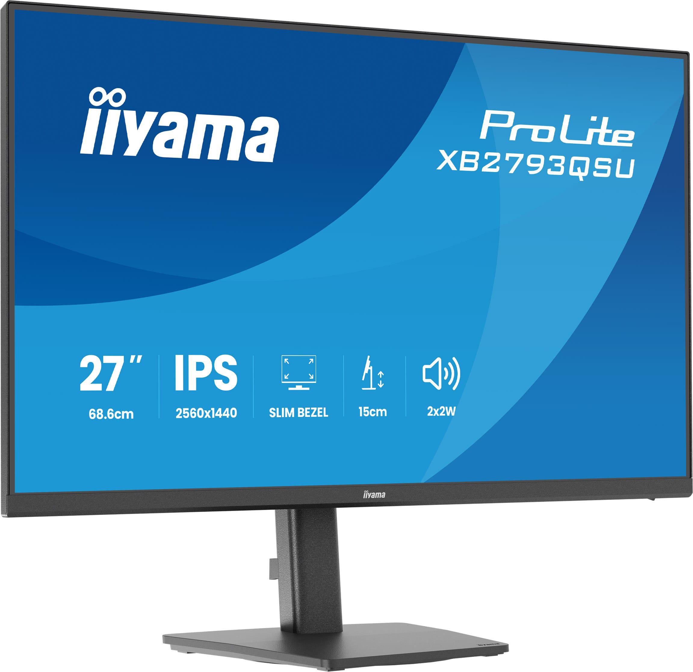 iiyama ProLite XB2793QSU-B1 27 Zoll WQHD 16:9 75 Hz Monitor