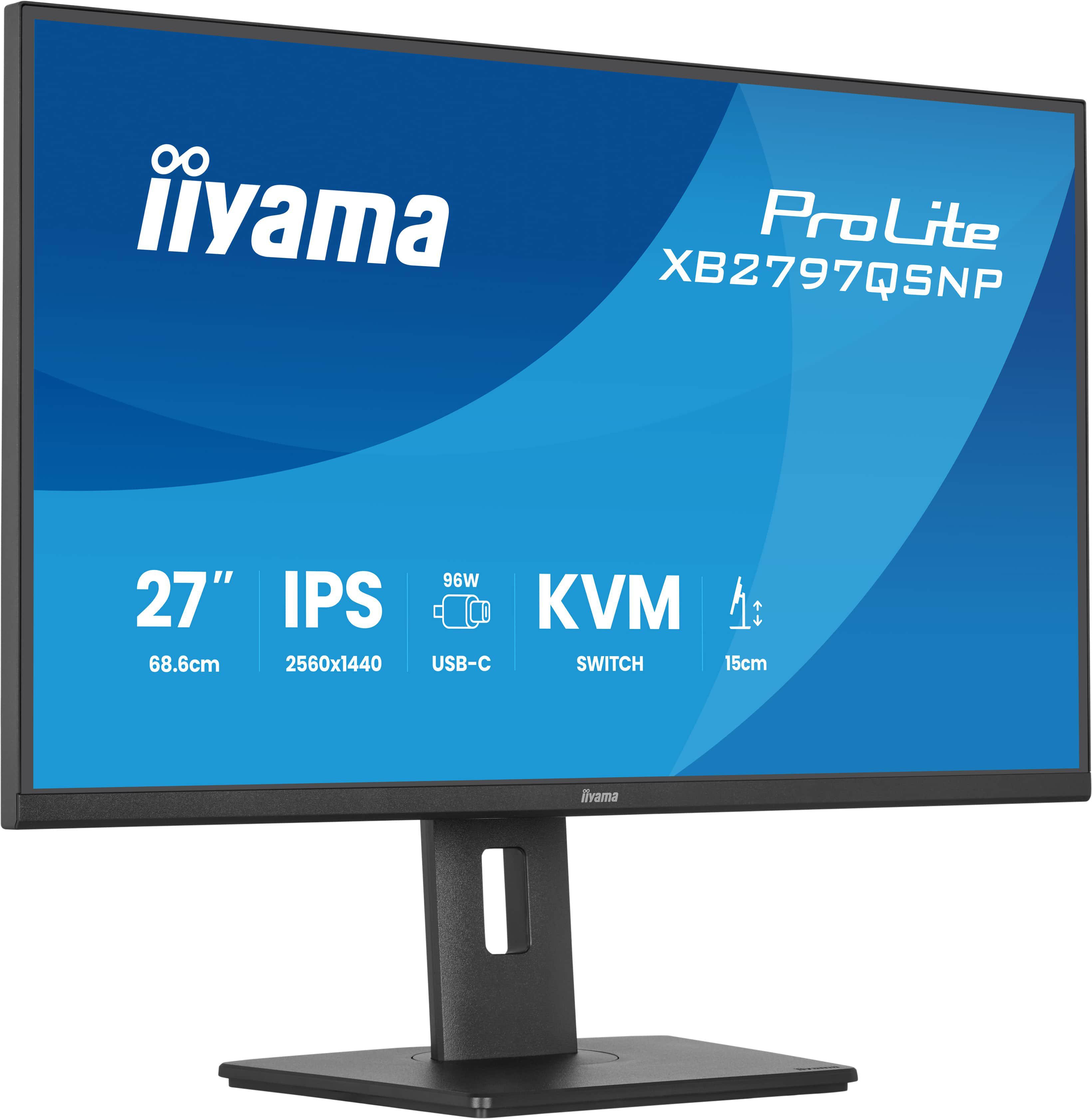 iiyama ProLite XB2797QSNP-B1 27 Zoll WQHD 16:9 75 Hz Monitor