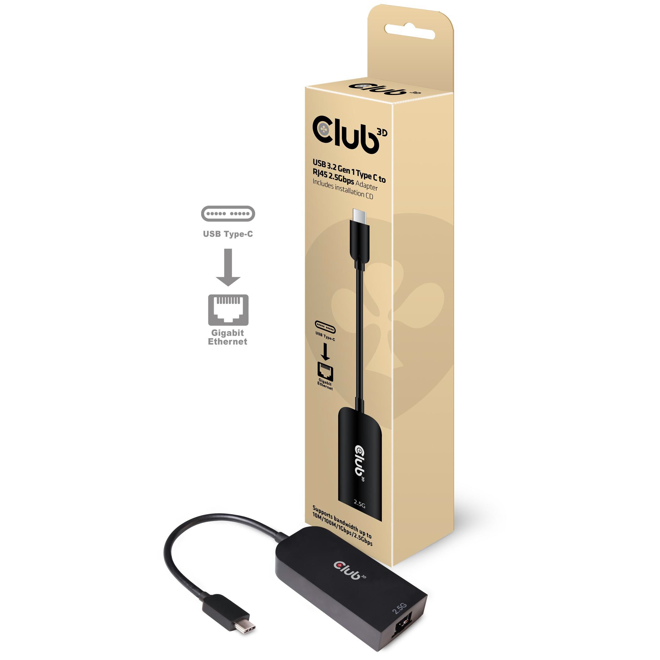 Club 3D CAC-1520 USB-C® / RJ45 Ethernet 2.5G Adapter