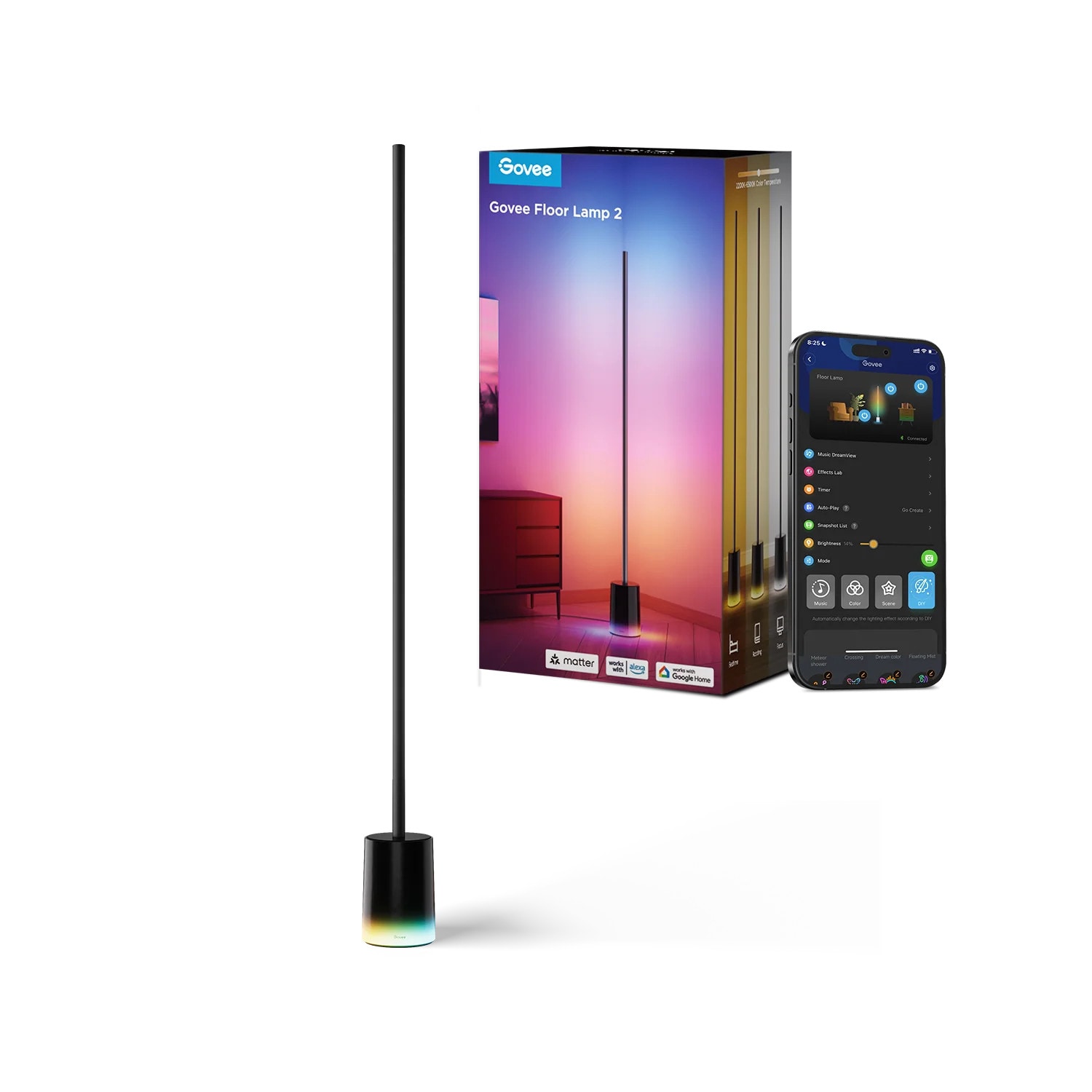Govee Stehlampe 2 Wi-Fi/Bluetooth Alexa kompatibel