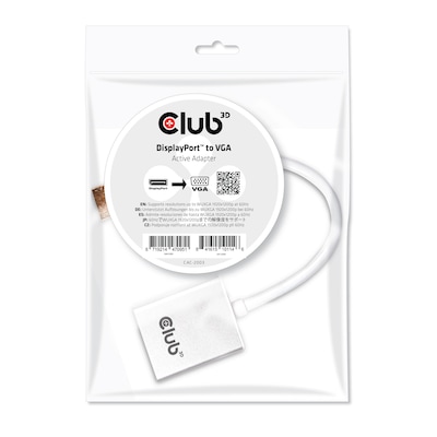 Club 3D CAC-2003 DisplayPort™ / VGA Active Adapter