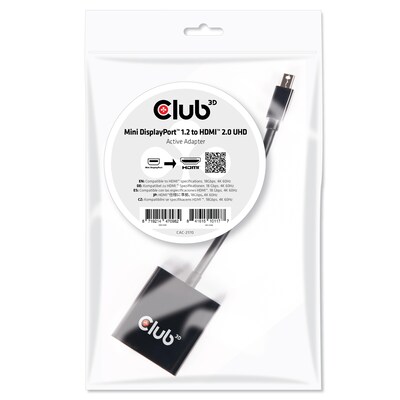Club 3D CAC-2170 Mini DisplayPort™ 1.2 / HDMI™ 2.0 UHD Active Adapter