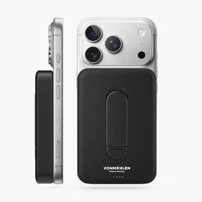 Vonmählen Evergreen Mag Powerbank 10.000 mAh mit Kickstand Schwarz