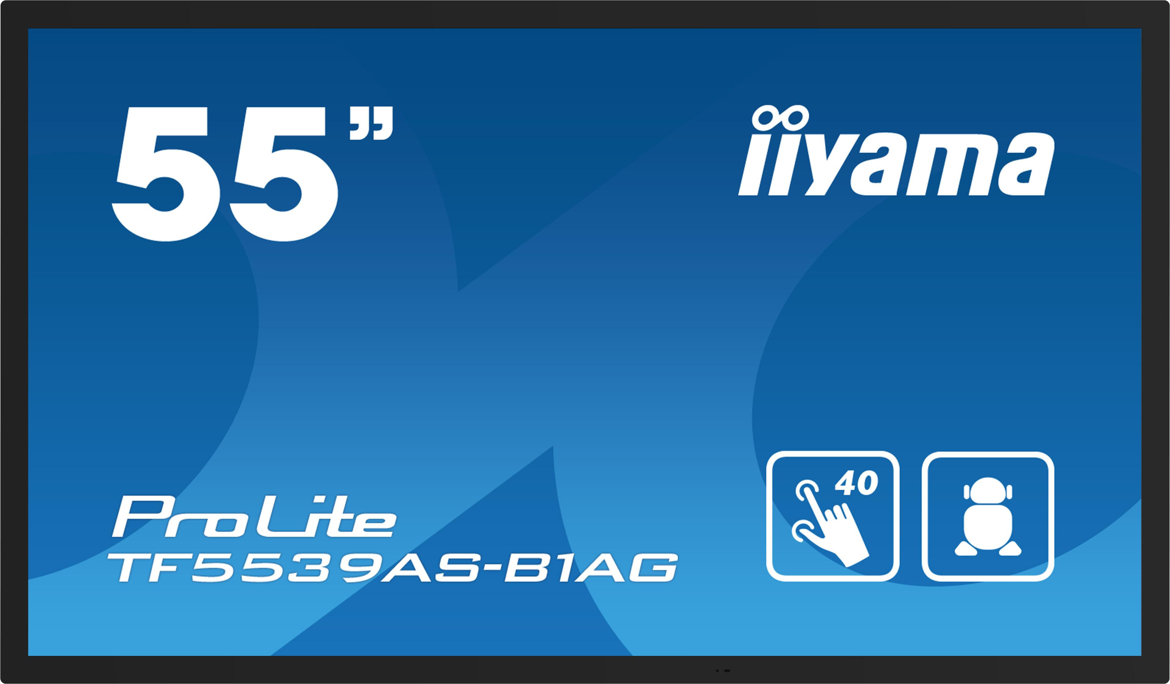 iiyama ProLite TF5539AS-B1AG 54.6"/138.7cm 4K UHD Multi-Touch Monitor HDMI/DP