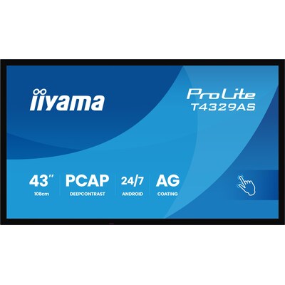 iiyama ProLite T4329AS-B1AG 108cm (42.5") 4K UHD Touch Monitor HDMI/USB-C