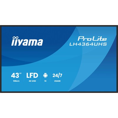 iiyama ProLite LH4364UHS-B1AG 109.2cm (43") 4K UHD Monitor HDMI/USB-C