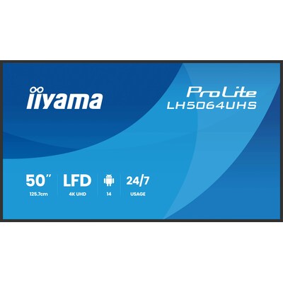 iiyama ProLite LH5064UHS-B1AG 127cm (50") 4K UHD Monitor HDMI/USB-C