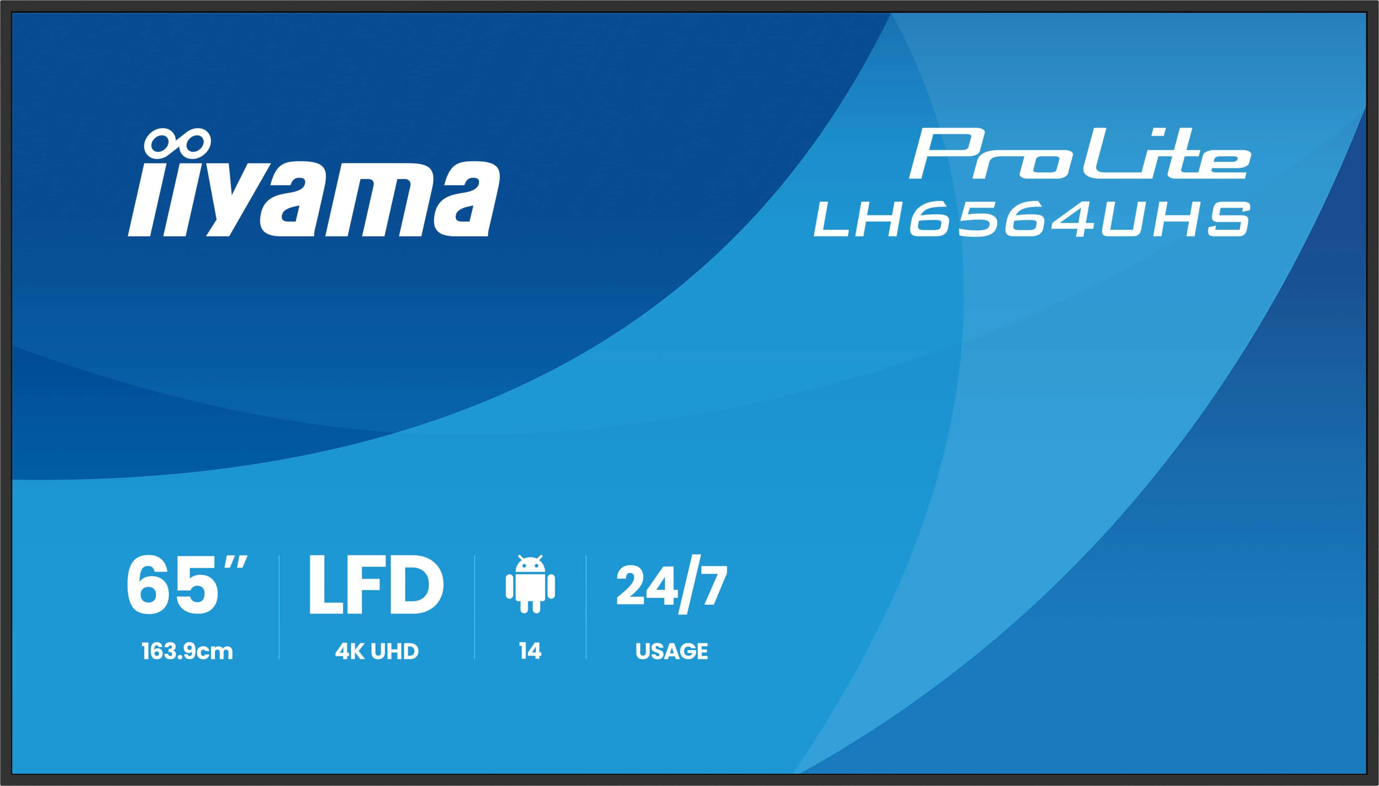 iiyama ProLite LH6564UHS-B1AG 165,1cm (65") 4K UHD Monitor HDMI/USB-C