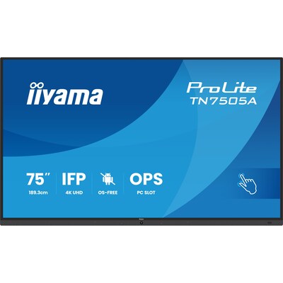 iiyama ProLite TN7505A-B1AG 189,2cm (74.5") 4K UHD Touch Monitor DP/HDMI/USB-C