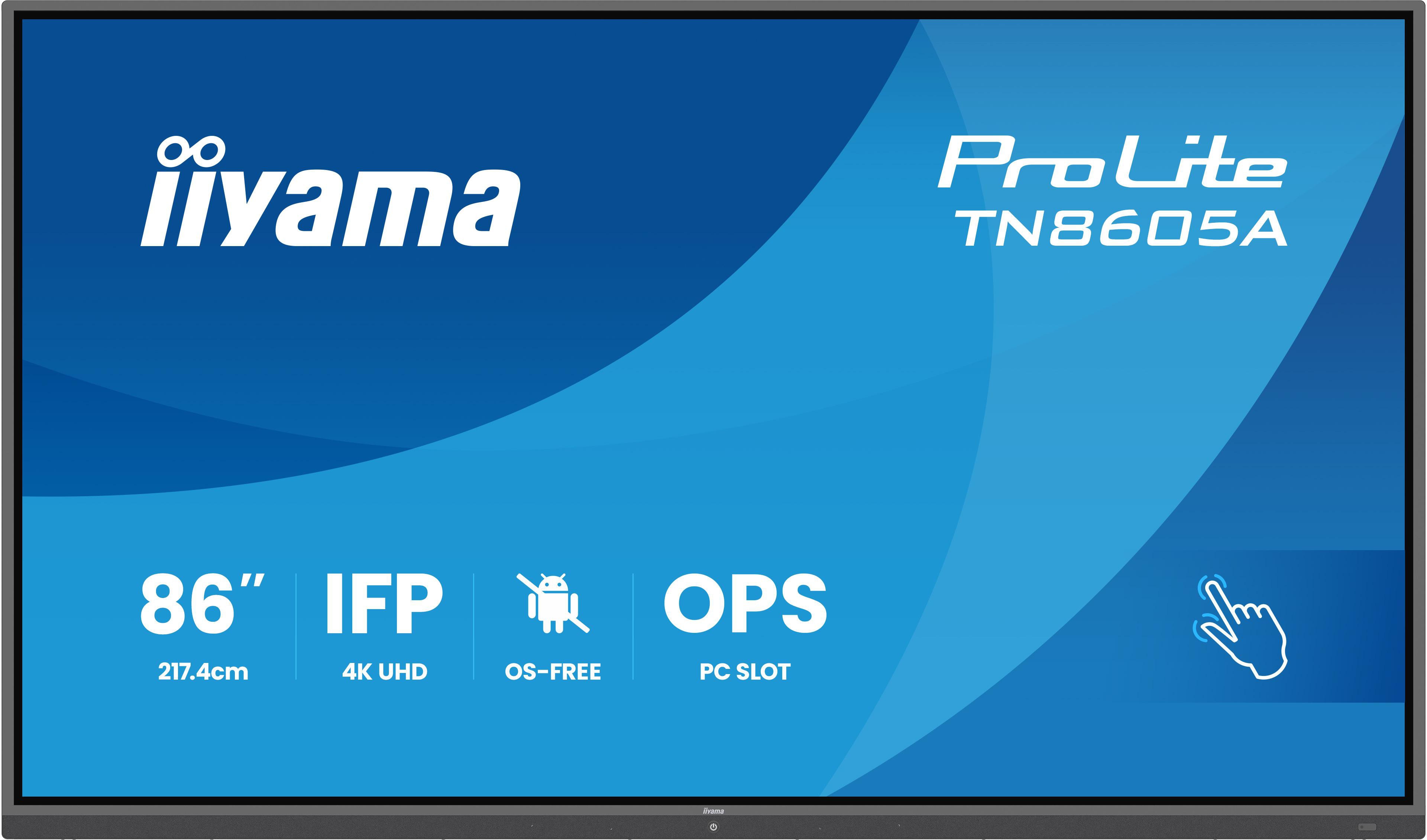 iiyama ProLite TN8605A-B1AG 217,4cm (85,6") 4K UHD Touch Monitor DP/HDMI/USB-C