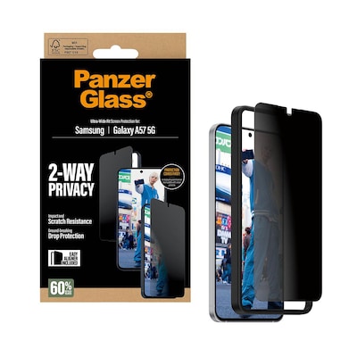 PanzerGlass® Privacy Displayschutz Samsung Galaxy A57 5G Ultra-Wide Fit m. EasyAligner
