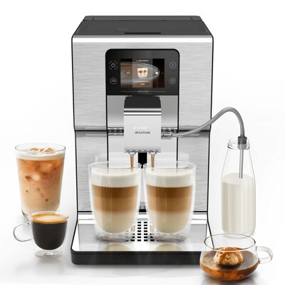 Krups EA879E Intuition Experience Hot&Cold Kaffeevollautomat Silber