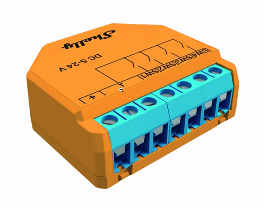 Shelly Plus i4 DC Unterputz Smarter Controller WLAN BT 4 Kanäle