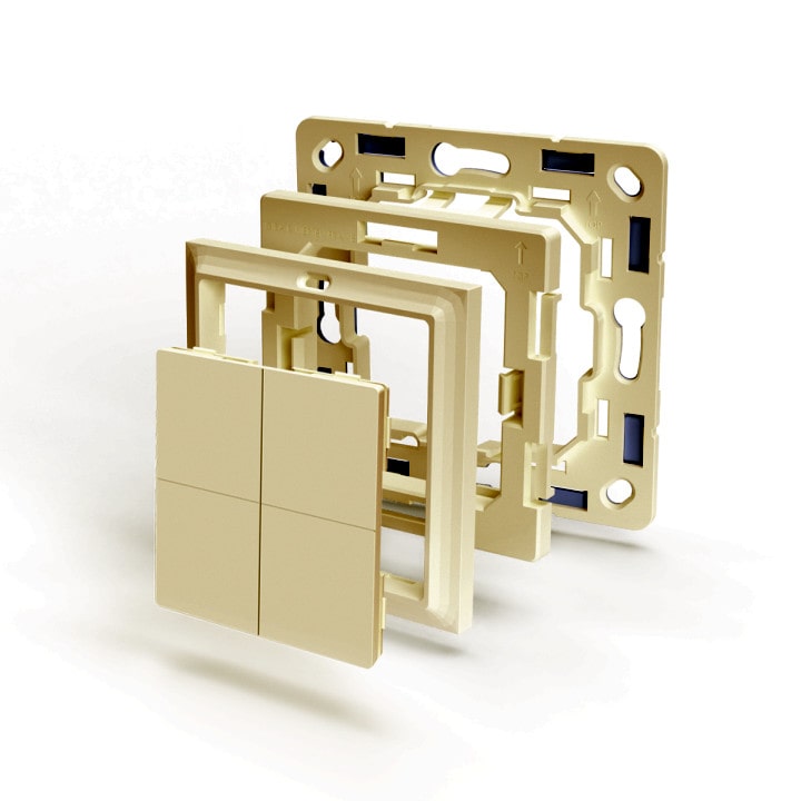 Shelly BLU Wall Switch 4 Adapter Gira & Merten