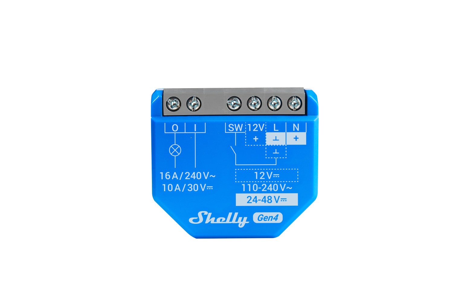 Shelly 1 Gen4 - Relais, Potentialfreier Kontakt, 1 Kanal, 16A