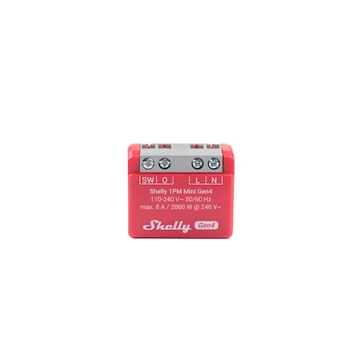 Shelly 1PM Mini Gen4 Unterputz Relais max 8A 1 Kanal WLAN Matter Zigbee Bluetooth Leistungsmessung