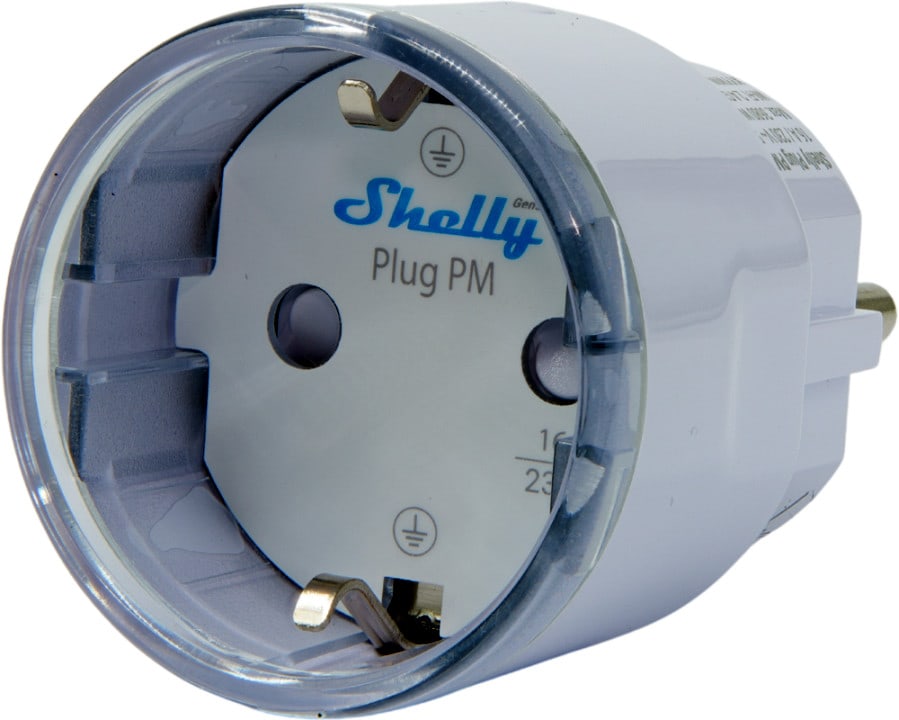 Shelly Plug PM Gen3 white Zwischenstecker Leistungsmessung bis 16A WLAN BT weiß