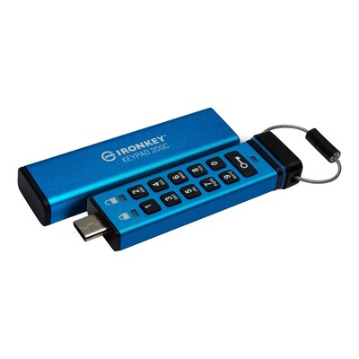 Kingston IronKey Keypad 200 Verschlüsselter USB-Stick 512GB USB 3.2 Gen1 Typ C