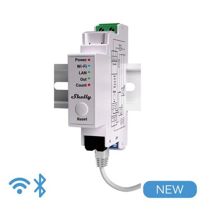 Shelly Pro EM-50 Hutschiene Energie-Messgerät 1 Phase WLAN LAN BT
