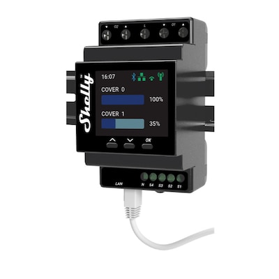 Shelly Pro Dual Cover & Shutter PM Relais max. 32A 1 Phase 2 x bidirektionale Motorsteuerung Messfunktion WLAN LAN BT
