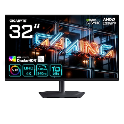 GIGABYTE MO32U24 31.5 Zoll 4K (UHD) QD-OLED Gaming Monitor 240 Hz 16:9 DP/HDMI/USB-C