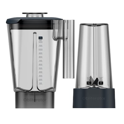 Chefman Obliterator Hochgeschwindigkeitsmixer mit Reisebehälter dunkelgrau