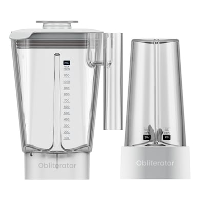 Chefman Obliterator Hochgeschwindigkeitsmixer mit Reisebehälter steinweiß