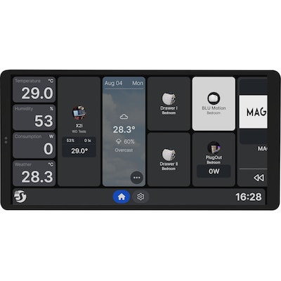 Shelly Wall Display X2i Black Smart-Home-Bedienpanel 6,95"