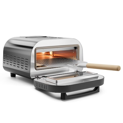 CHEFMAN Pizzaofen elektrisch für drinnen und draußen 30 cm + Steinplatte