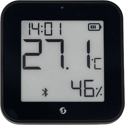 Shelly Blu ZB H&T Display Black Temperatur- & Feuchtigkeitssensor Bluetooth Zigbee Schwarz