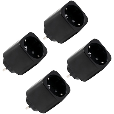 Shelly Plug M Gen3 Black Smarter Zwischenstecker BT WLAN 4er Set schwarz